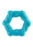 Rock Candy Taffy Twist Cock Ring - Blue