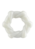 Rock Candy Taffy Twist Cock Ring - White