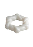 Rock Candy Taffy Twist Cock Ring - White