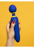 Romp Flip Rechargeable Silicone Wand Massager - Blue