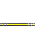 Rouge Leather Adjustable Cock Strap - Black/Yellow