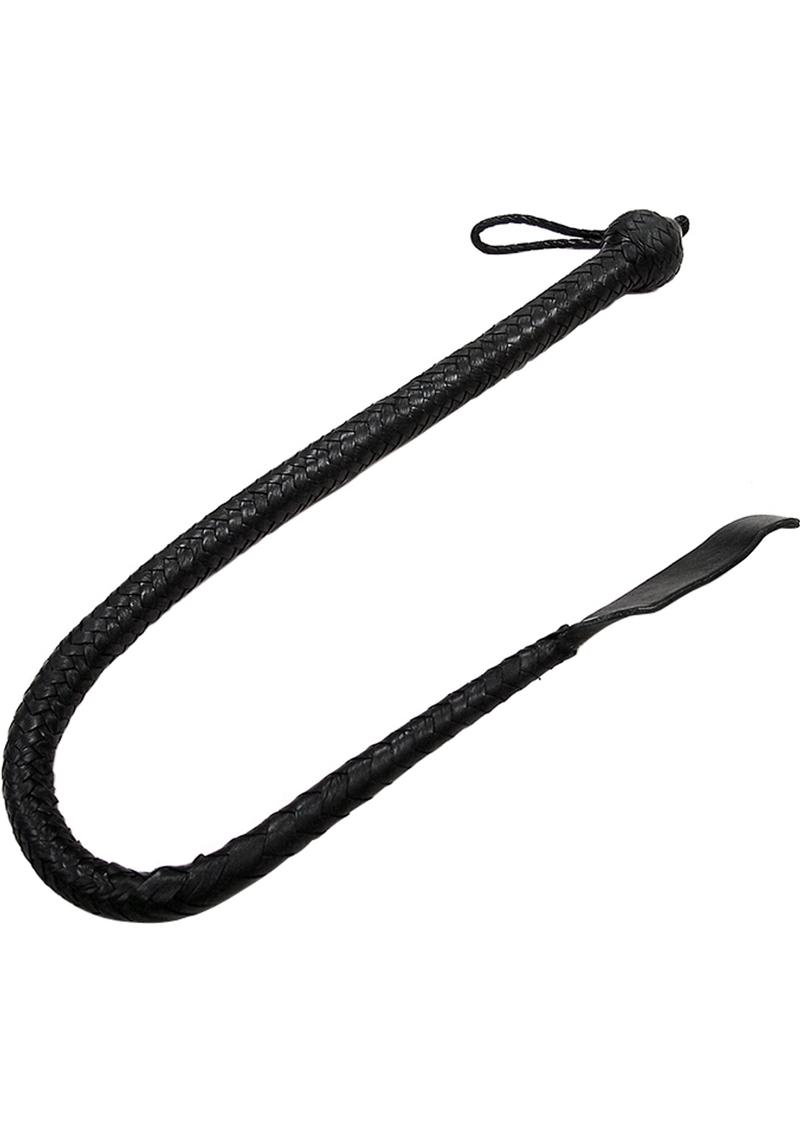 Rouge Leather Devil Tail Whip - Black