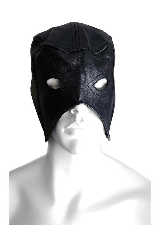 Rouge Leather Half Mask - Black