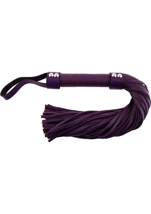 Rouge Short Leather Flogger - Purple