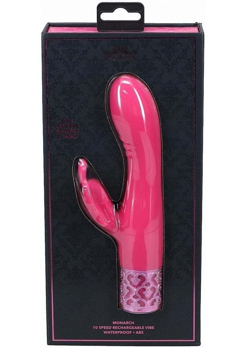 Royal Gems Monarch Rechargeable Silicone Vibrator - Pink