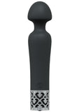 Royal Gems Scepter Silicone Rechargeable Vibrator - Black