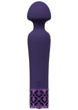 Royal Gems Scepter Silicone Rechargeable Vibrator - Purple