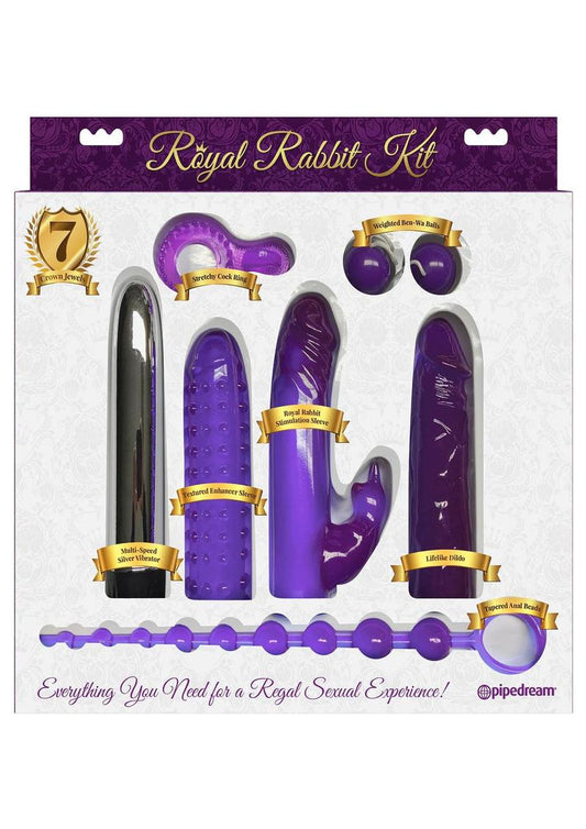 Royal Rabbit Vibrating - Purple - 7 Piece Kit