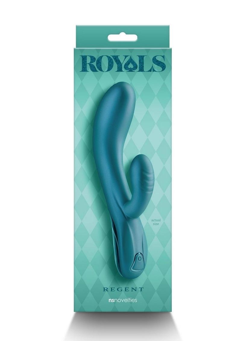 Royals Regent Rechargeable Silicone Rabbit Vibrator - Green