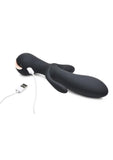 Rumblers 10x Triple Stim Silicone Rabbit Vibrator - Black