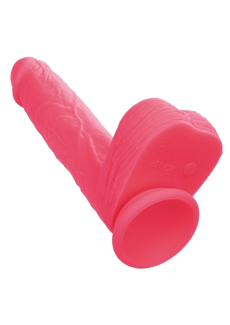 Rechargeable Rumbling and Thrusting Silicone Studs - Pink