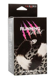 Running Wild Black and White Tail Faux Fur Tail and Metallic Anal Plug