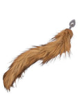 Running Wild Faux Fur Tail and Metallic Anal Plug - Brown