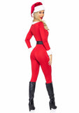 Santa Baby Spandex Jumpsuit with Fur Trim, Belt and Santa Hat