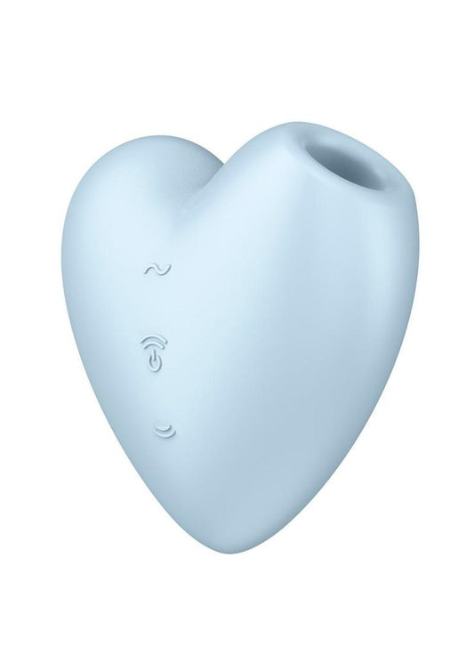 Satisfyer Cutie Heart Rechargeable Silicone Clitoral Stimulator - Blue