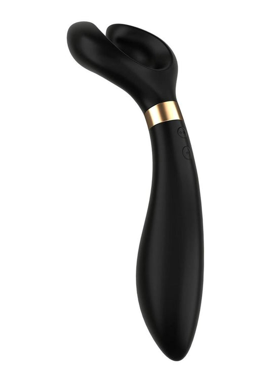 Satisfyer Endless Fun Silicone Magnetic USB Recharge Multifunctional Vibrator Waterproof - Black