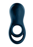 Satisfyer Epic Duo Silicone Vibrating Cock and Ball Ring - Blue