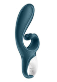 Satisfyer Hug Me Rechargeable Silicone Vibrator with Clitoral Stimulation - Grayblue