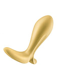 Satisfyer Intensity Plug Rechargeable Silicone Connect App Anal Plug - Gold