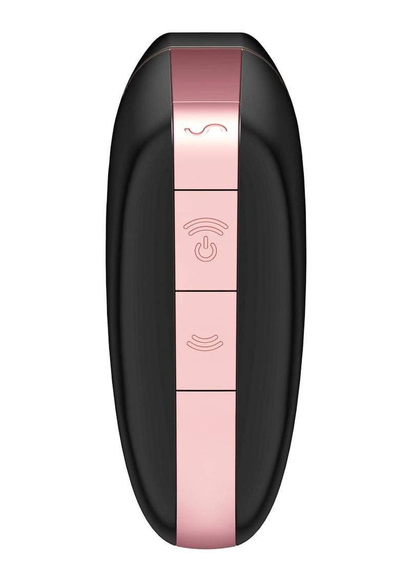 Satisfyer Love Triangle Rechargeable Silicone Clitoral Stimulator - Black/Rose Gold