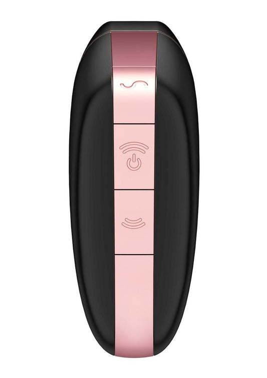 Satisfyer Love Triangle Rechargeable Silicone Clitoral Stimulator - Black/Rose Gold