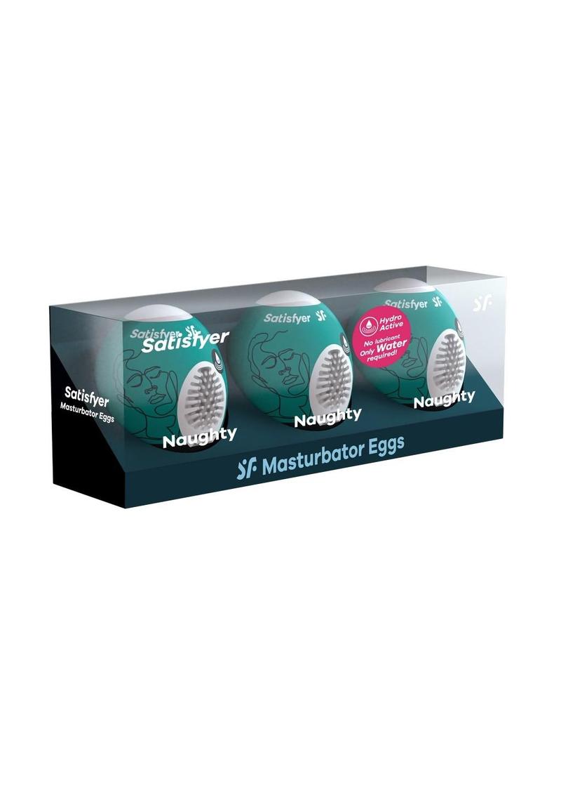 Satisfyer Masturbator Egg 3 Pack Set (Naughty - Green