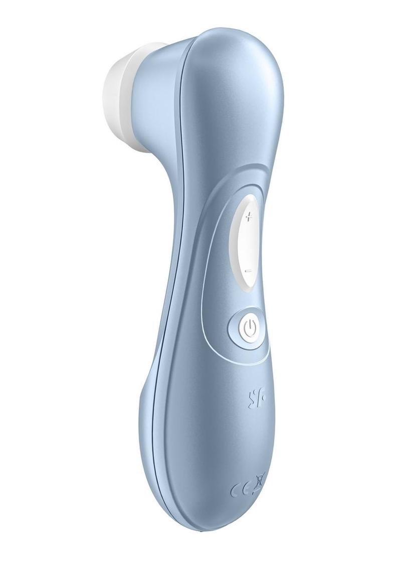 Satisfyer Pro 2 Generation 2 Rechargeable Silicone Clitoral Stimulator - Blue - 6.5in