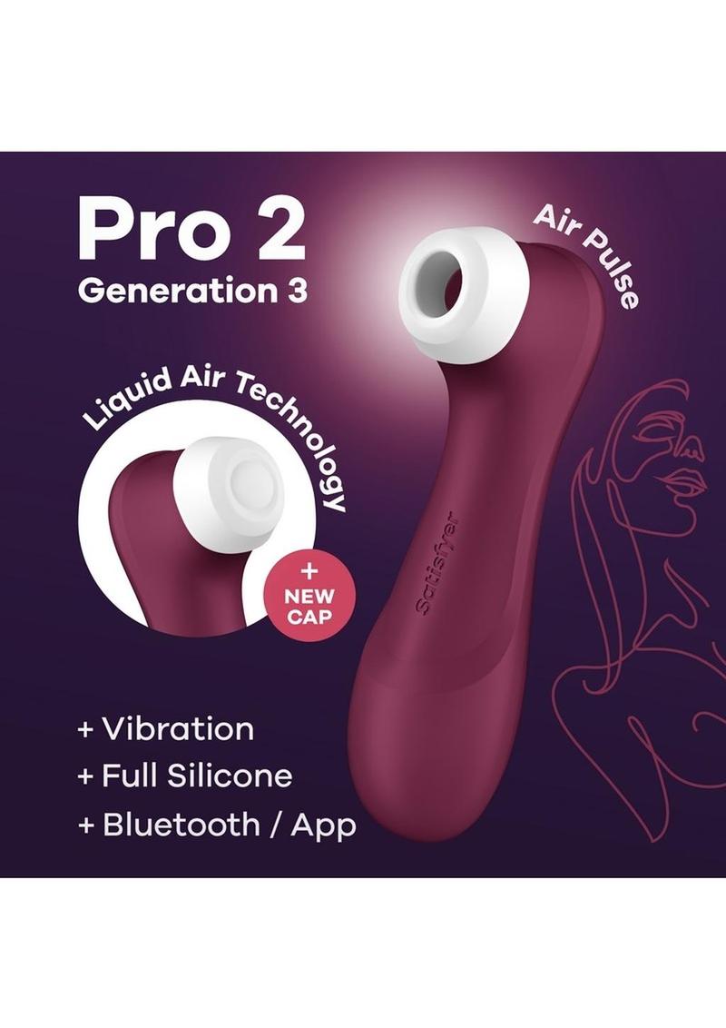 Satisfyer Pro 2 Generation 3 with Connect App Silicone Clitoral Stimulator - Red