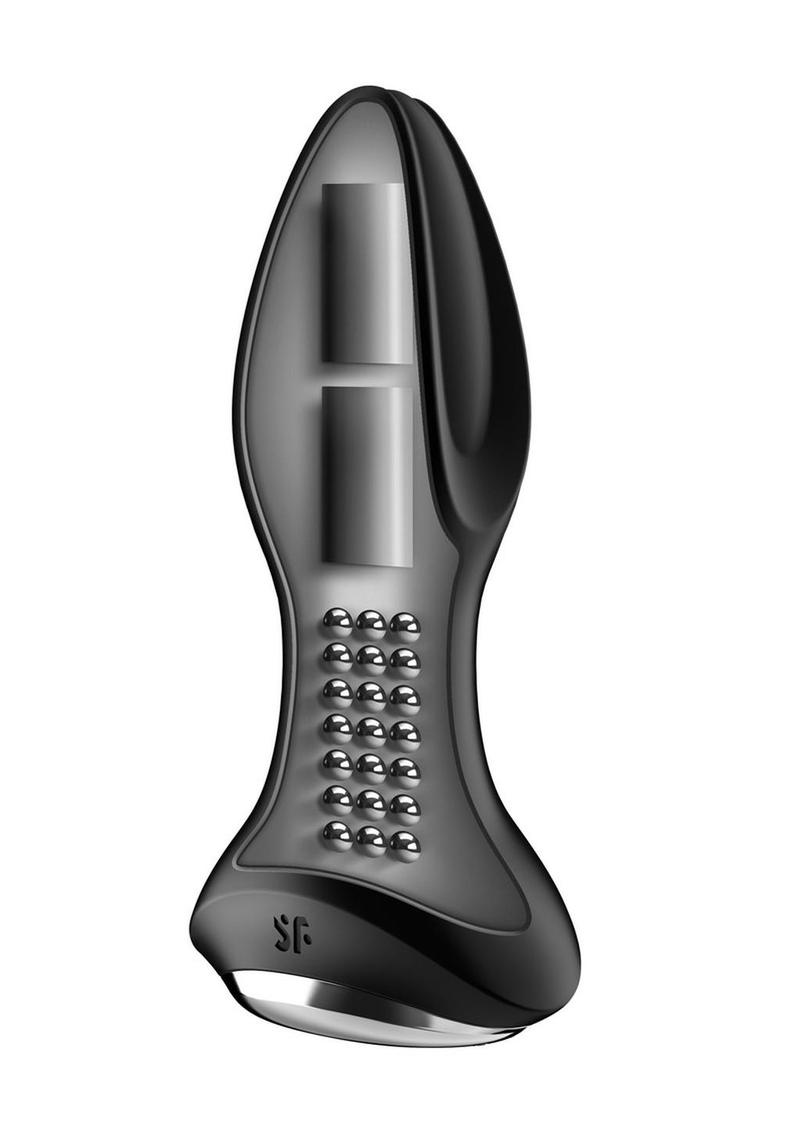 Satisfyer Rotator Plug 2+ Silicone Vibrating Double Anal Stimulator - Black