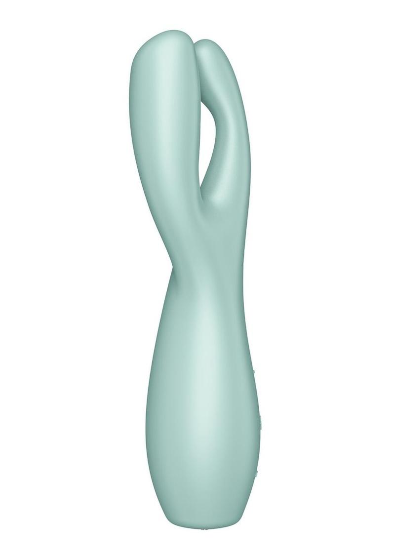 Satisfyer Threesome 3 Rechargeable Silicone Stimulator - Green/Mint