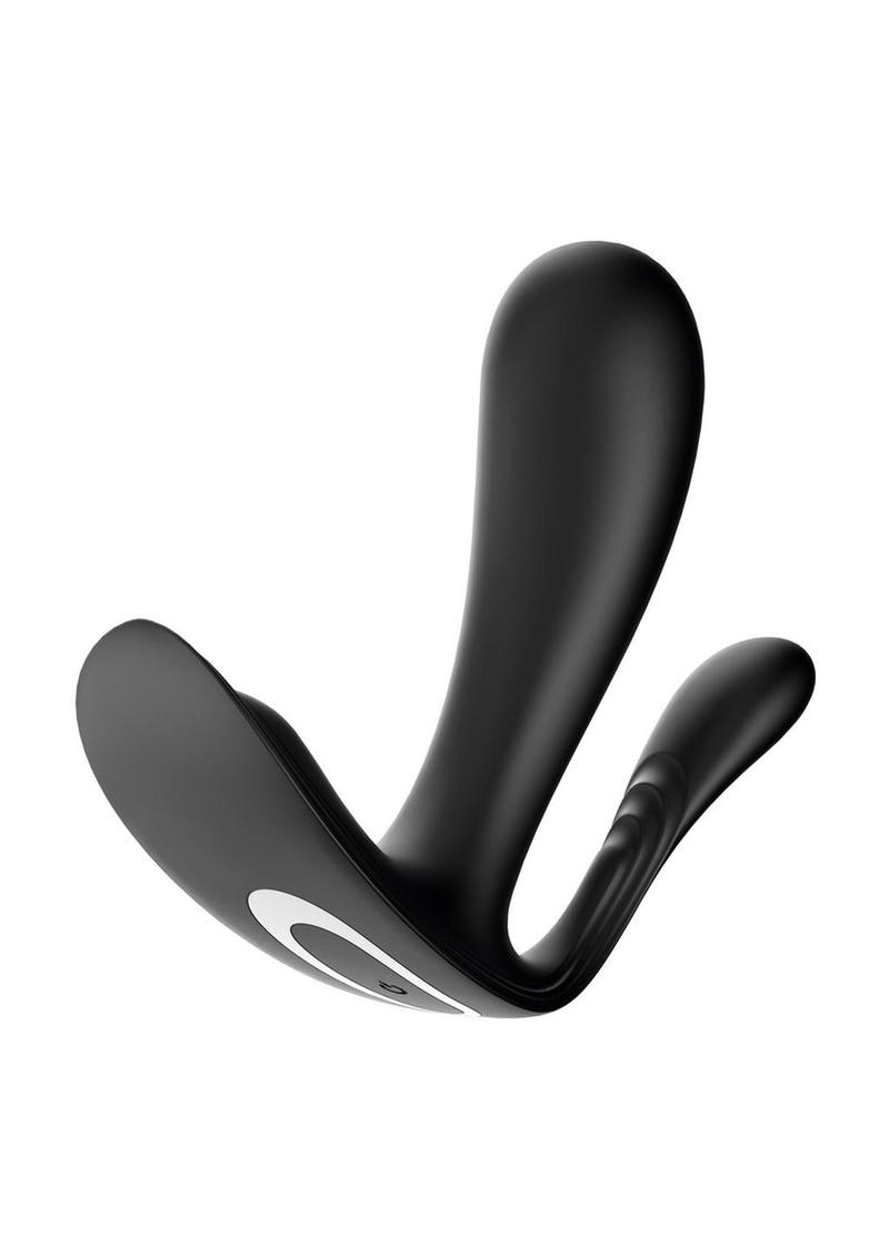 Satisfyer Top Secret+ Connect App Rechargeable Silicone Wearable Vibrator - Black