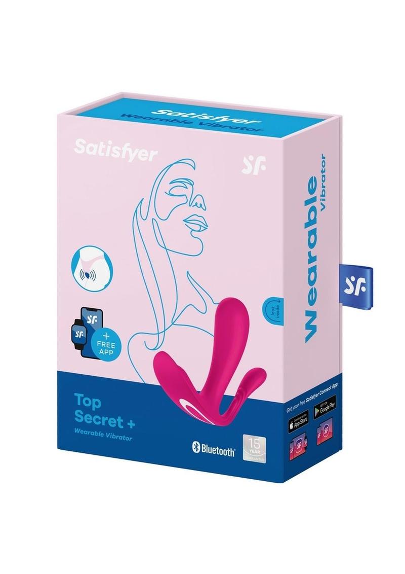 Satisfyer Top Secret+ Connect App Rechargeable Silicone Wearable Vibrator - Pink