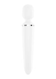 Satisfyer Wand-Er Woman USB Rechargeable Silicone Massager 13in - White/Chrome - White