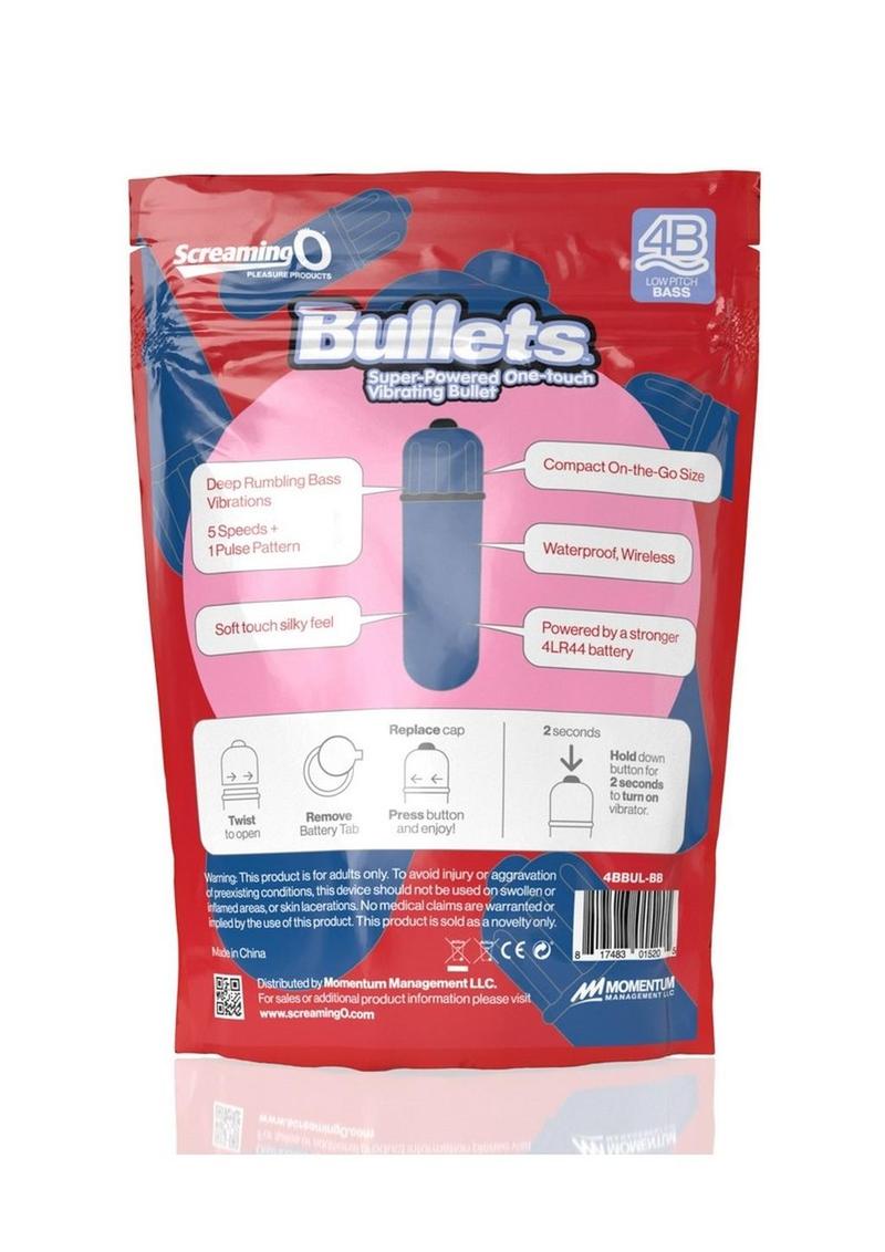 Screaming O 4b Bullet Vibrator - Blue/Blueberry