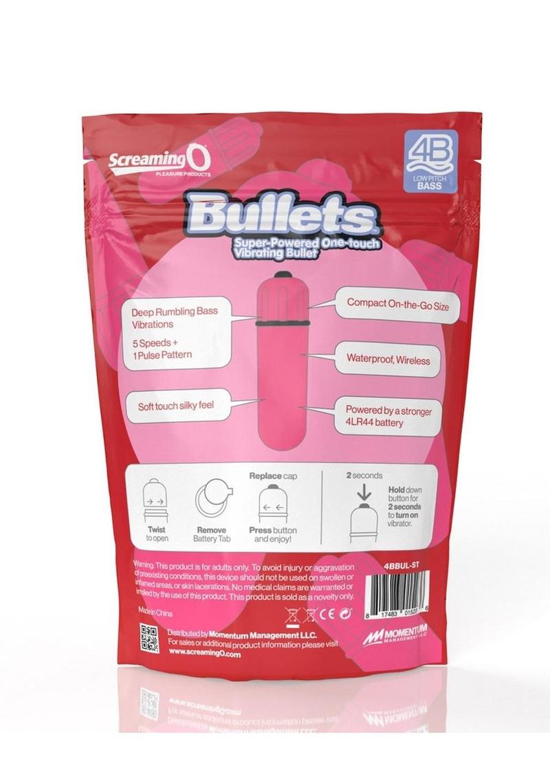 Screaming O 4b Bullet Vibrator - Red/Strawberry