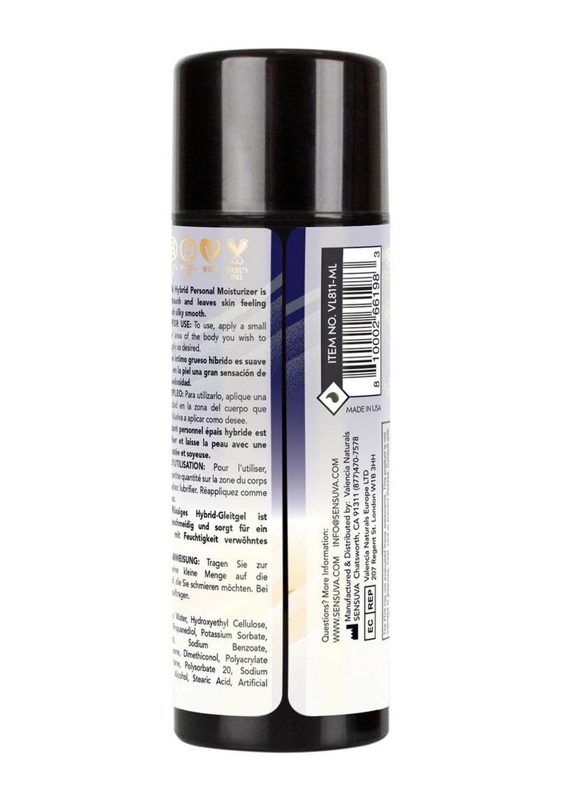 Sensuva Ultra-Thick Anal Hybrid Personal Moisturizer Lubricant High Ph Formula Original Unflavored