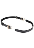 Sex and Mischief Double Buckle Day Collar - Black/Gold