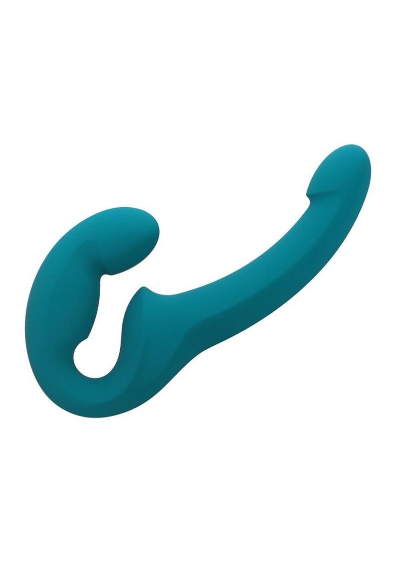 Share Lite Silicone Strapless Strap-On Dildo - Deep Sea - Blue