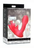 Shegasm Butterfy Tease Rechargeable Silicone 10x Clitoral Suction Stimulator with Remote Control