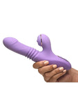 Shegasm Pro-Thrust Max Rechargeable Silicone Thrusting and Pulsing Rabbit - Purple