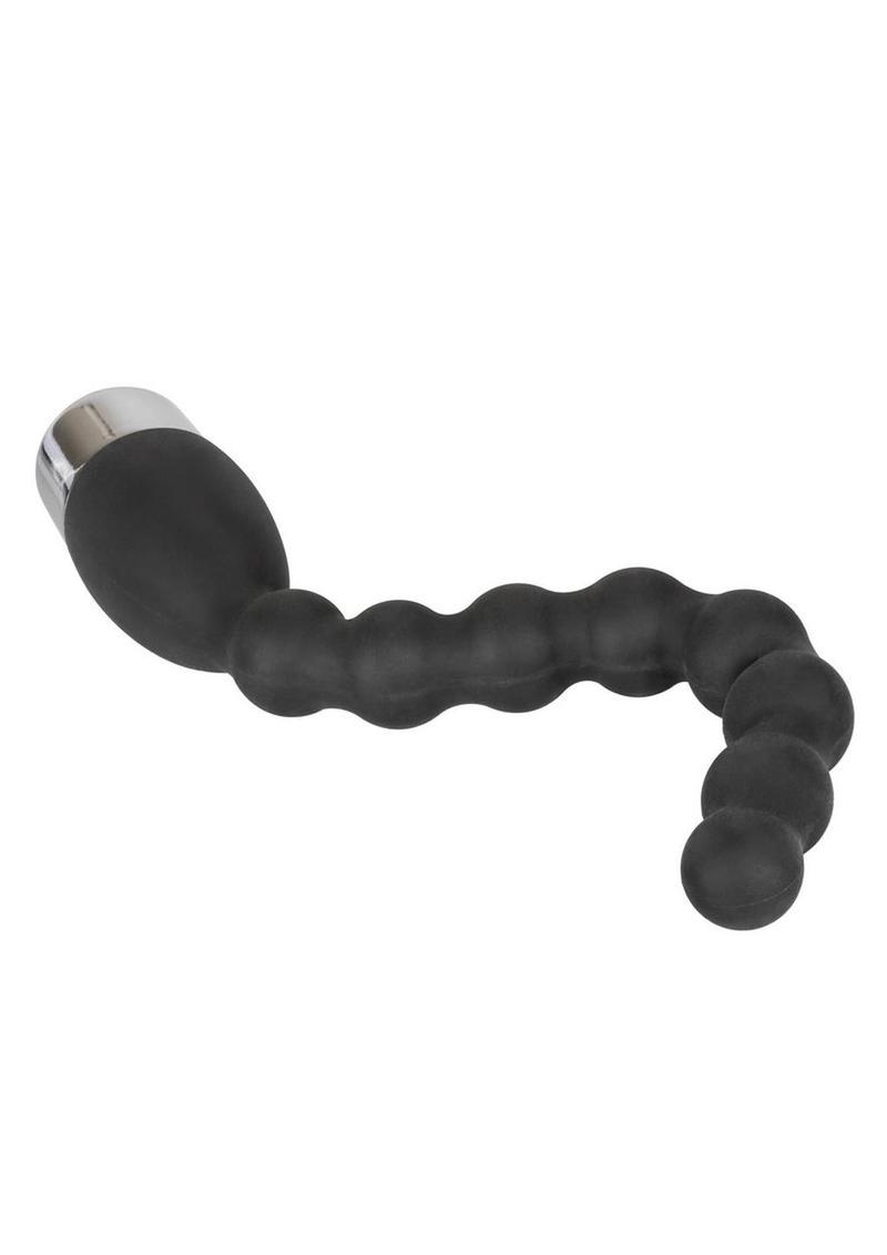 Silicone Bendie Power Probe Anal Beads Waterproof - Black