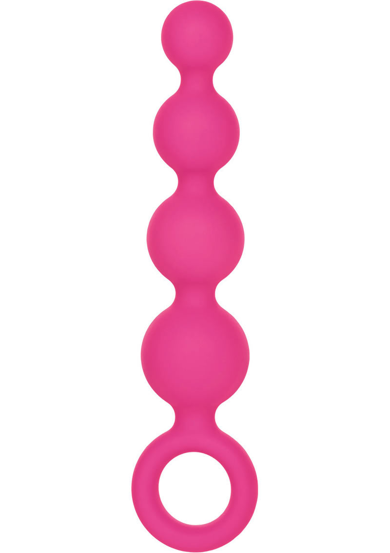 Silicone Booty Anal Beads - Pink