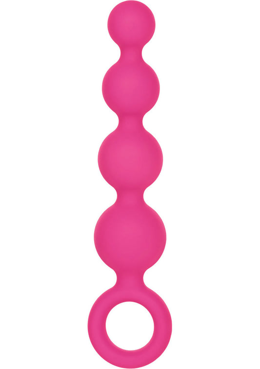 Silicone Booty Anal Beads - Pink