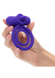 Silicone Rechargeable Dual Climaxer Cock Ring