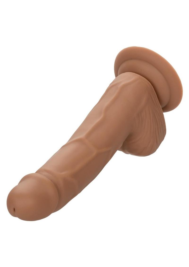 Silicone Studs Realistic Dildo - Caramel - 6in