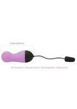 Simple and True Vibrating Rechargeable Silicone Egg with Remote Control - Purple