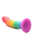 Simply Sweet Phallic Silicone Rainbow Dildo - Multicolor