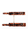 Sincerely Amber Hand Cuffs - Animal Print/Gold