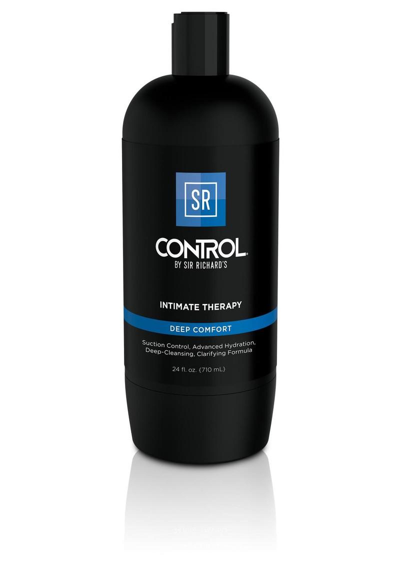 Sir Richard's Control Intimate Therapy-Deep Comfort Masturbator - Oral - Black/Vanilla