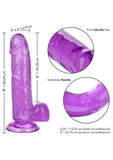 Size Queen Dildo - Purple - 6in